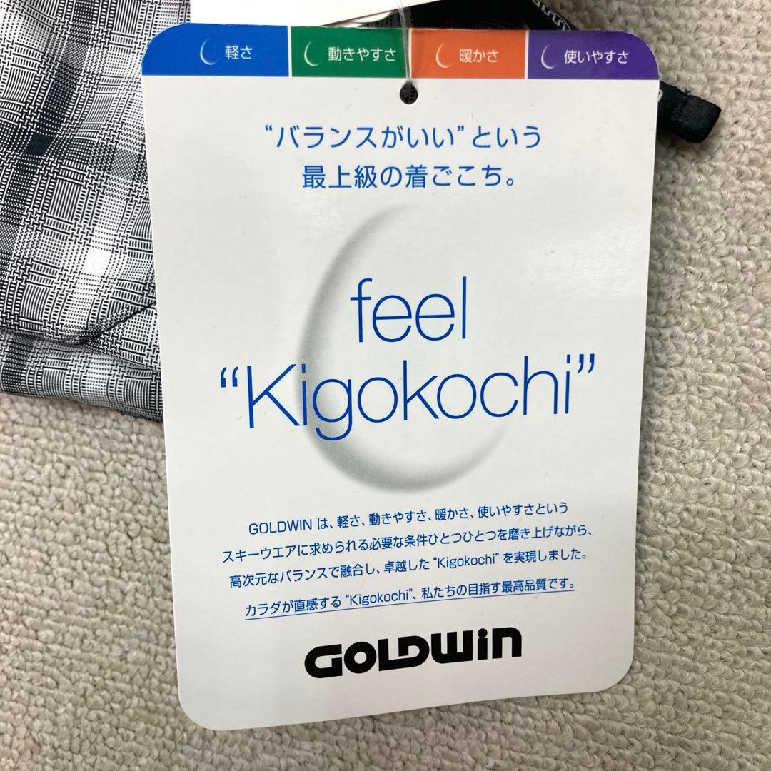 新品　GOLDWIN スキーウェア　チェック柄　グレー　XSサイズ　防水　撥水