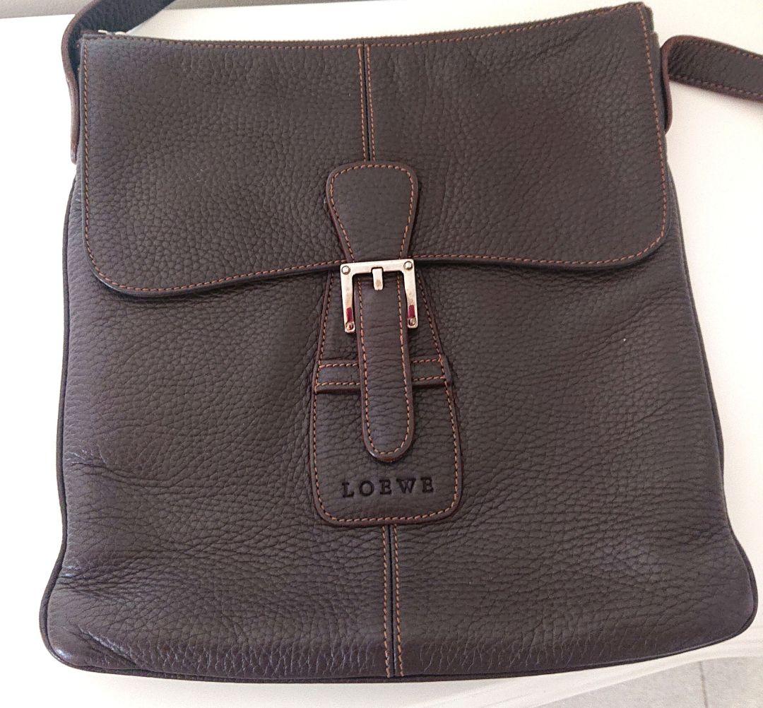 LOEWE ダークブラウン ショルダーバッグ