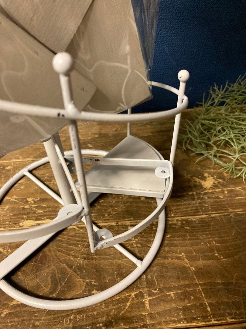 ガーデニング雑貨アンティーク　シャビー　フラワースタンド　アイアンバスケット