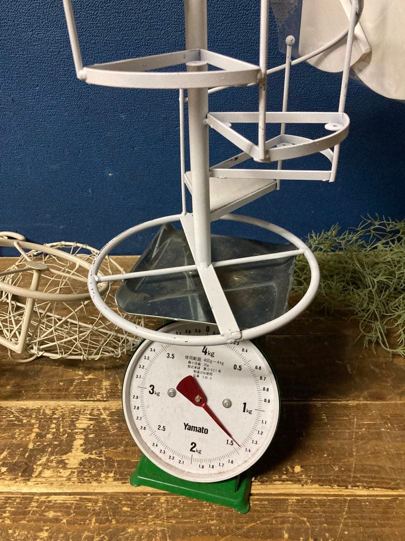 ガーデニング雑貨アンティーク　シャビー　フラワースタンド　アイアンバスケット