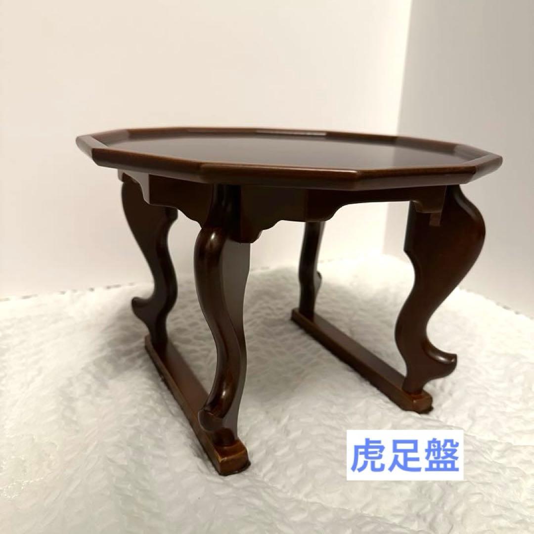 韓国ソバン(小盤) 12角　虎足盤　アンティーク調　新品　李朝　漆塗ミニテーブル