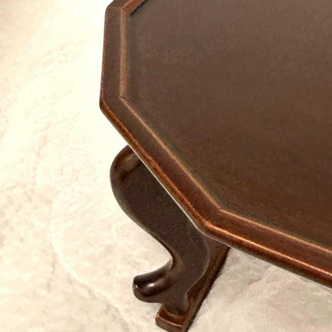 韓国ソバン(小盤) 12角　虎足盤　アンティーク調　新品　李朝　漆塗ミニテーブル