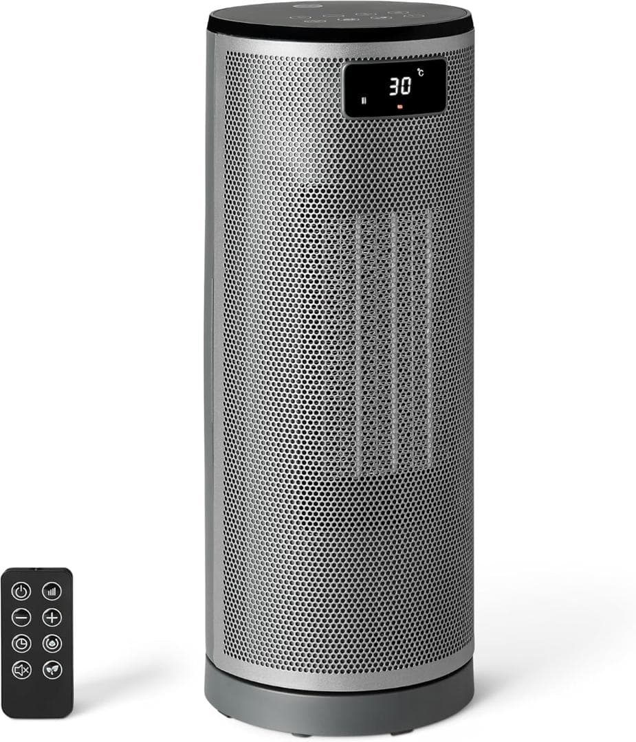 Amazonベーシック 電気ヒーター 小型セラミックファンヒーター 高さ40cm
