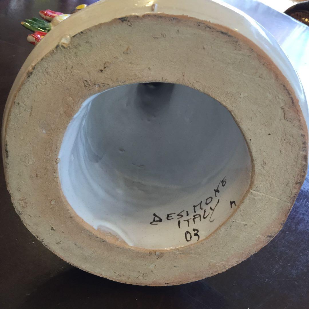 デシモーネ     陶器製3本燭台　イタリア/ベネチアにて購入