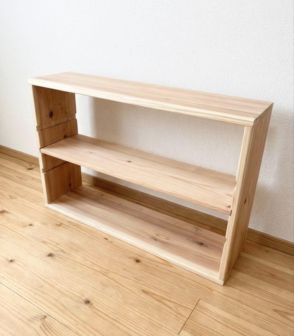1台限定・特別価格 オープンシェルフ 80×54 白木ニス二回仕上げ 可動棚