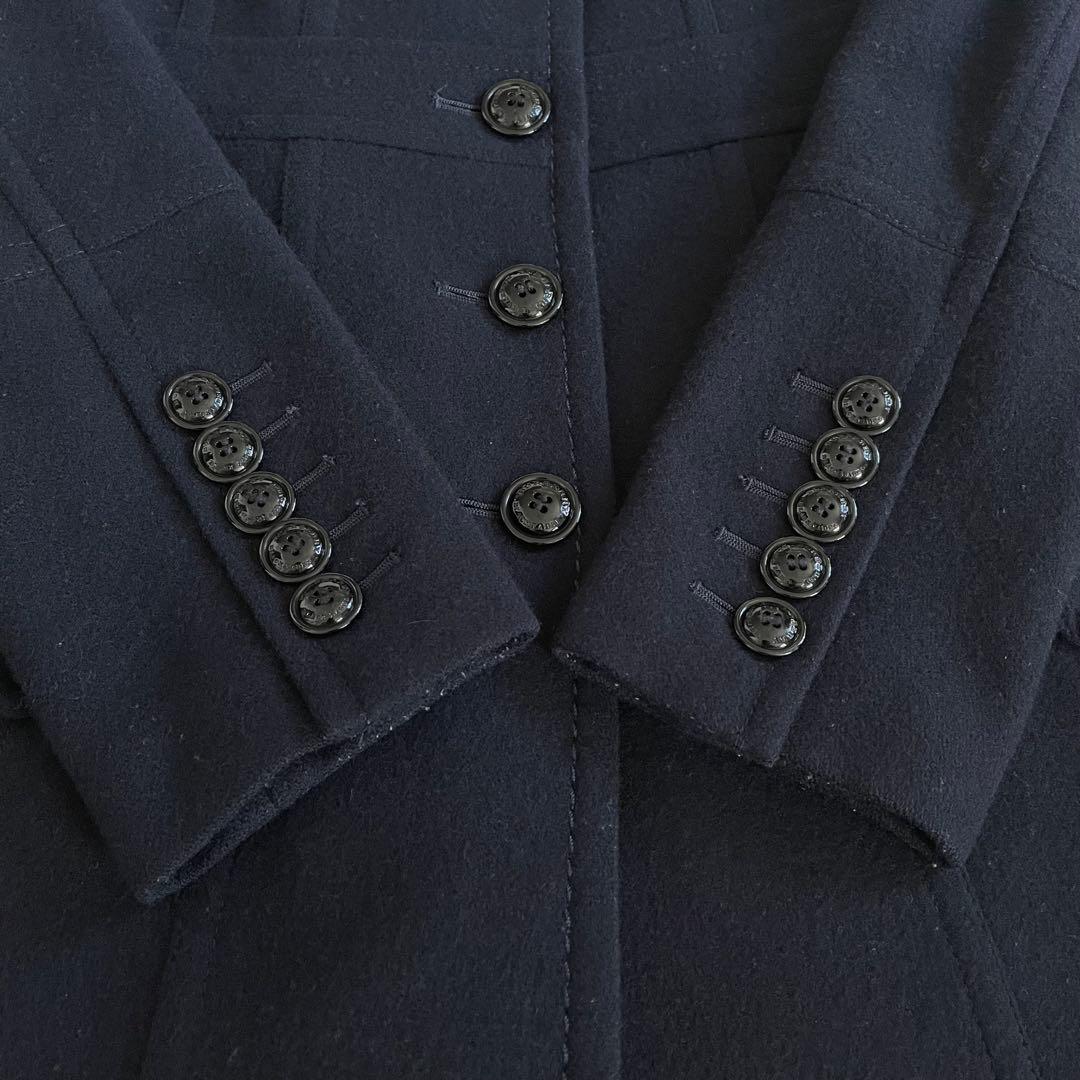 希少デザイン✨バーバリーブラックレーベル ナポレオンコート 38サイズ ネイビー