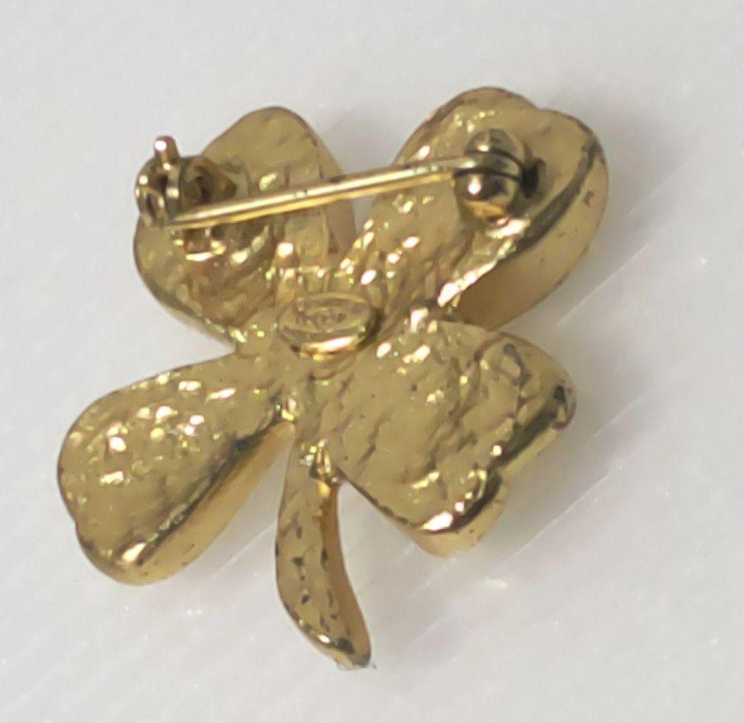 CHANEL シャネル ココマーク ブローチ クローバー 四つ葉 ブローチ GP