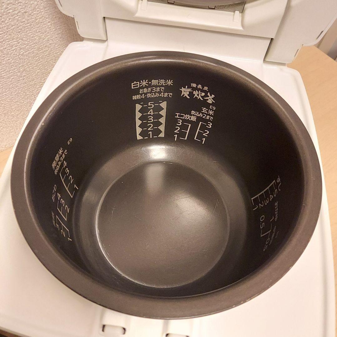 三菱IHジャー 炊飯器　炭炊釜　1.0L　NJ-VE109-W形　2019年製