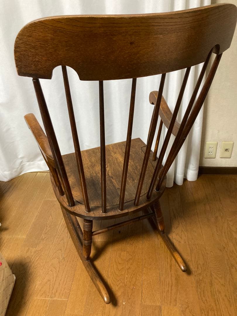 木製ロッキングチェア クラシック ブラウン