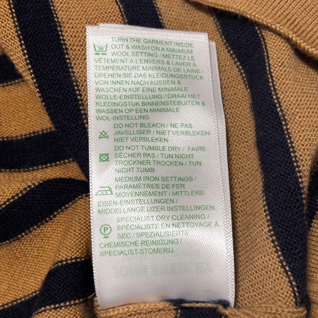 JOHN SMEDLEY ジョンスメドレー ボーダーメリノウールニット M