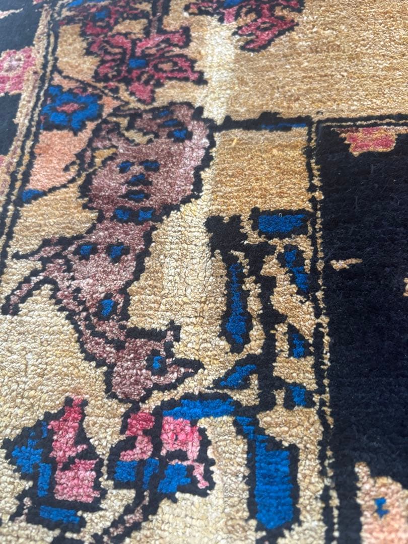 ダメージ有・格安　アフガニスタン絨毯　パキスタン　手織り　ヴィンテージ　ペルシャ