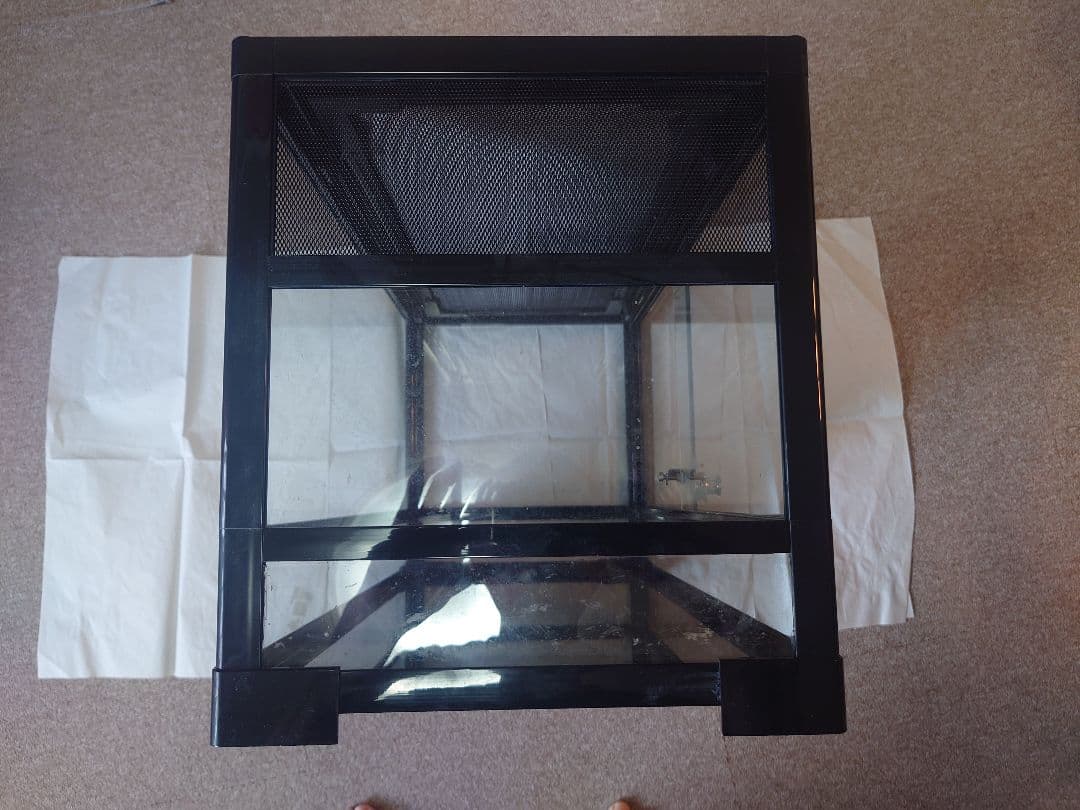 爬虫類 両生類 飼育 ケージ パンテオン　6035　ブラック