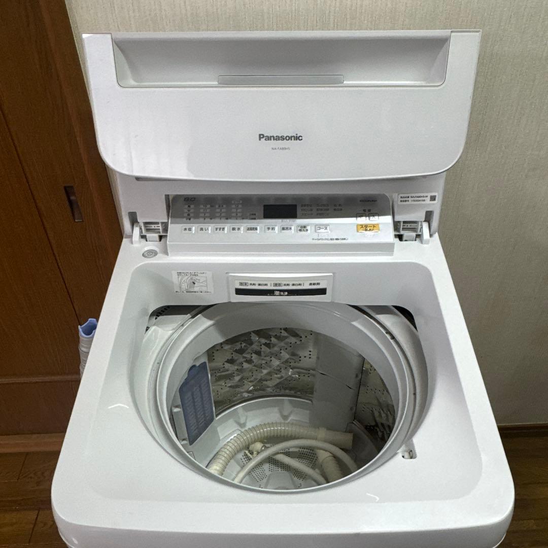 Panasonic NA-FA80H5縦型2017年製//8kg//作動確認済み