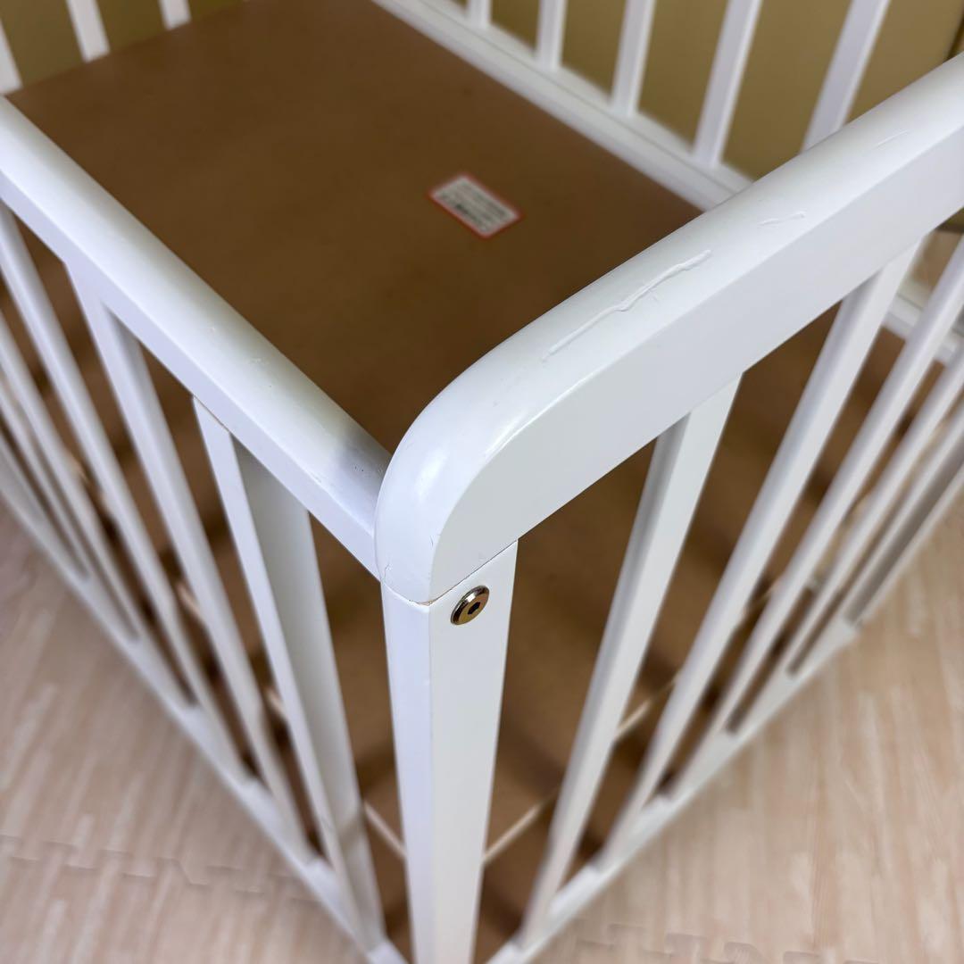 除菌清掃済　☆超美品☆　ミニベビーベッド　ホワイト