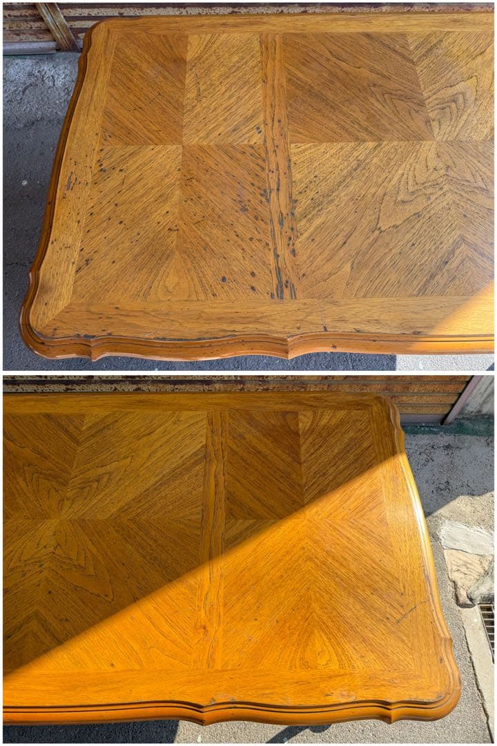 【O-1890】ロココ調 テーブル 机 デスク 書斎 アンティーク