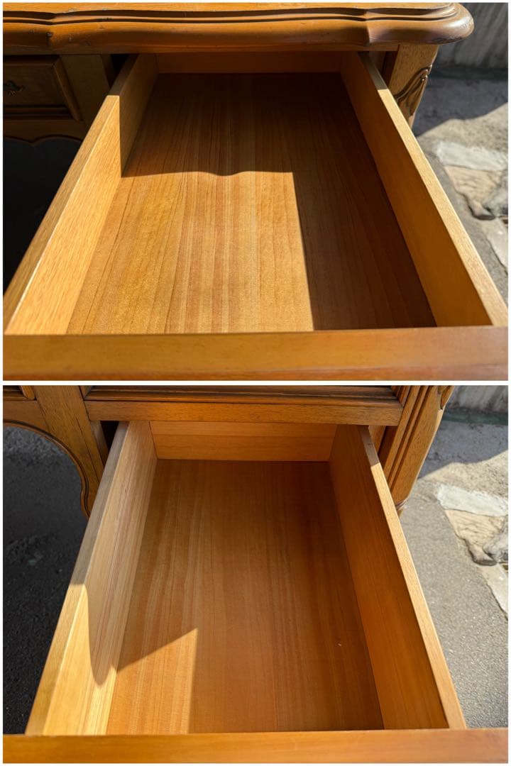 【O-1890】ロココ調 テーブル 机 デスク 書斎 アンティーク