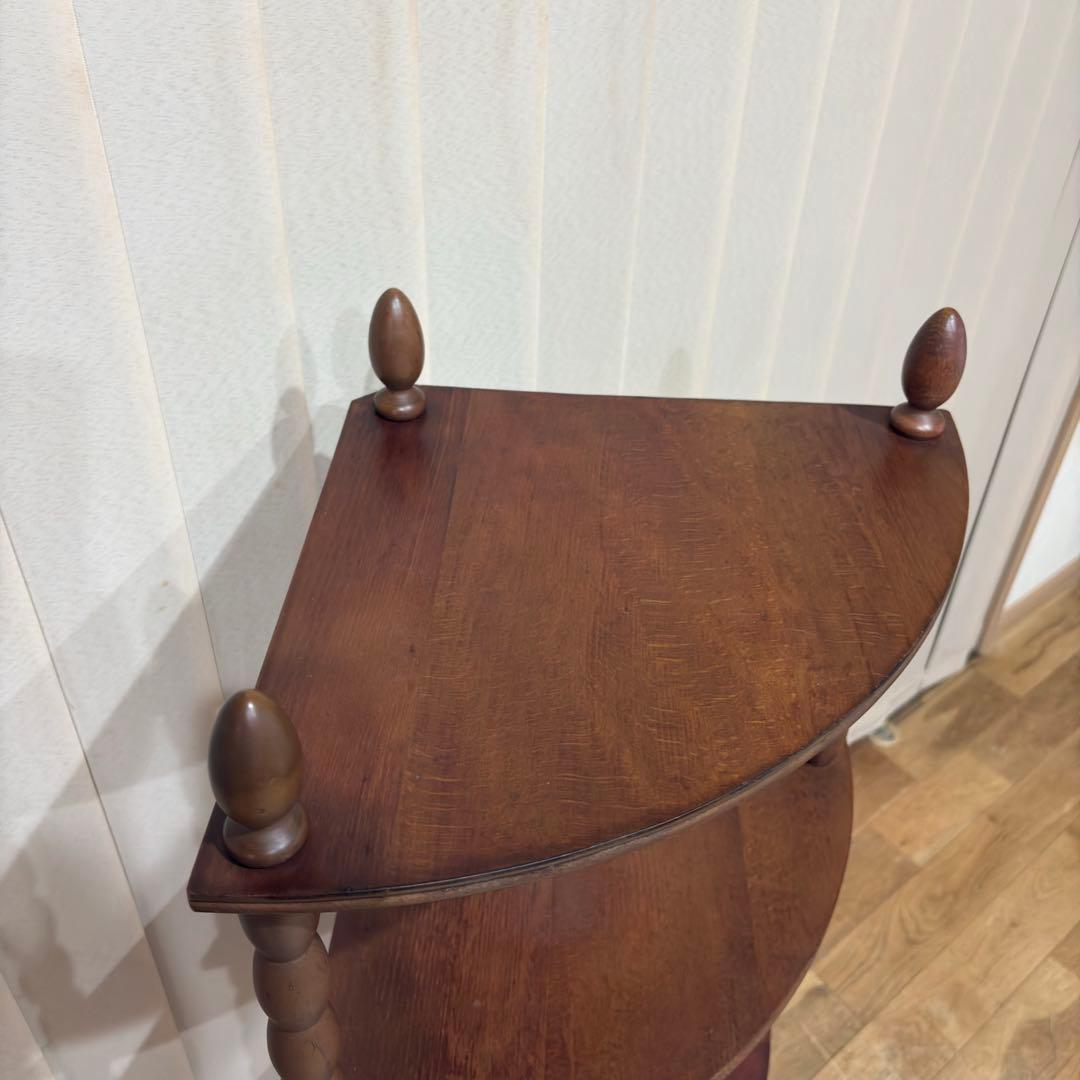 ナジコ Najico コーナーシェルフ 4段 木製 天然木 アンティーク ラック