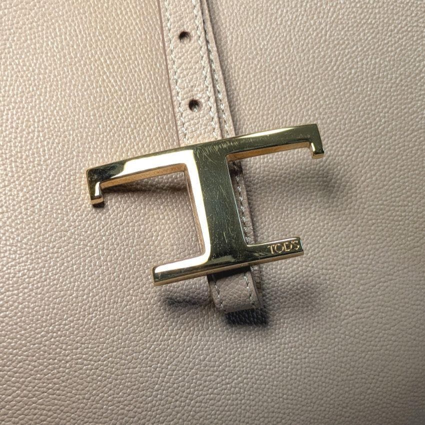 【極美品】TOD'S　Tタイムレス　ホーボー　ミディアム　ハンドバッグ　ベージュ