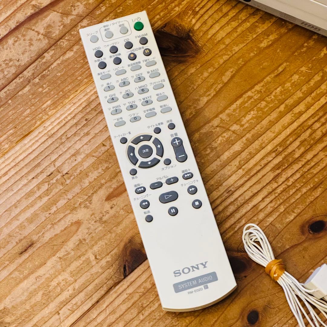 【動作確認済】SONY HDDコンポ CMT-E300HD ホワイト　リモコン付