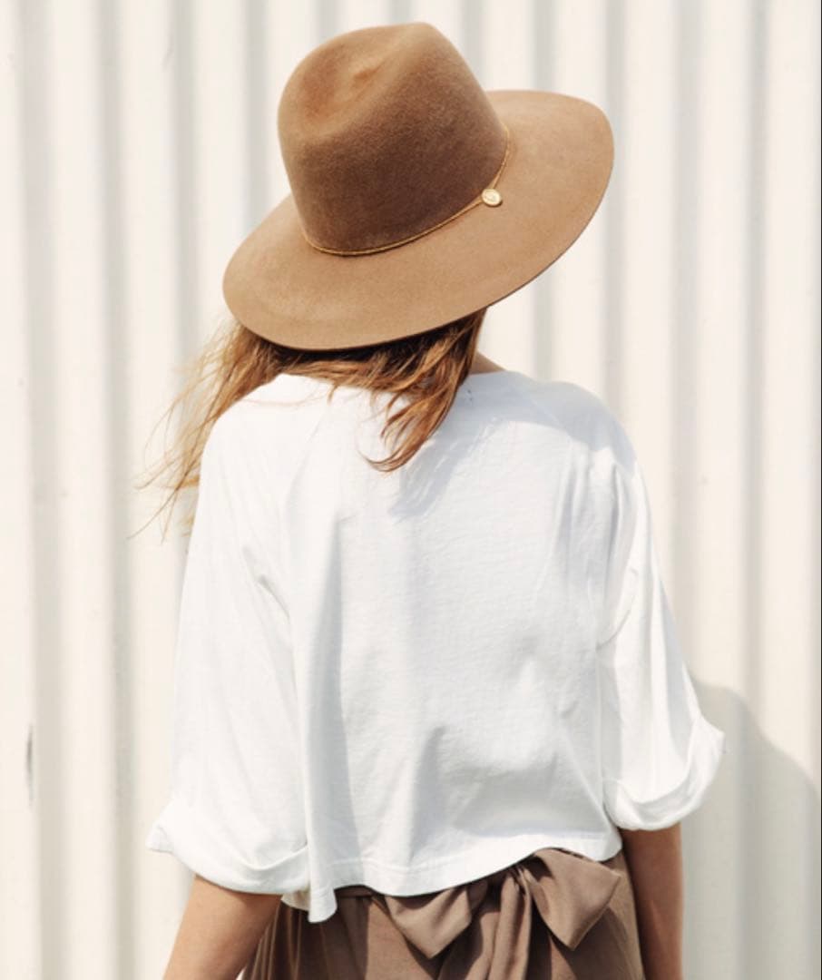 【新品タグ付】ALEXIA STAM Flat Brim Fedora Hat