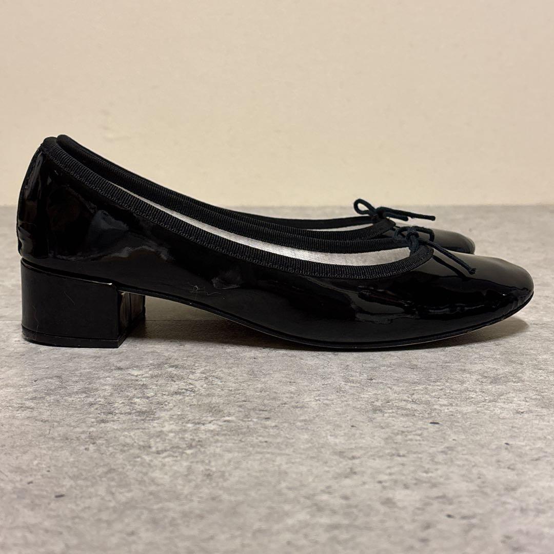 極美品✨レペット カミーユ 39 カミーユ バレエシューズ リボン エナメル 黒