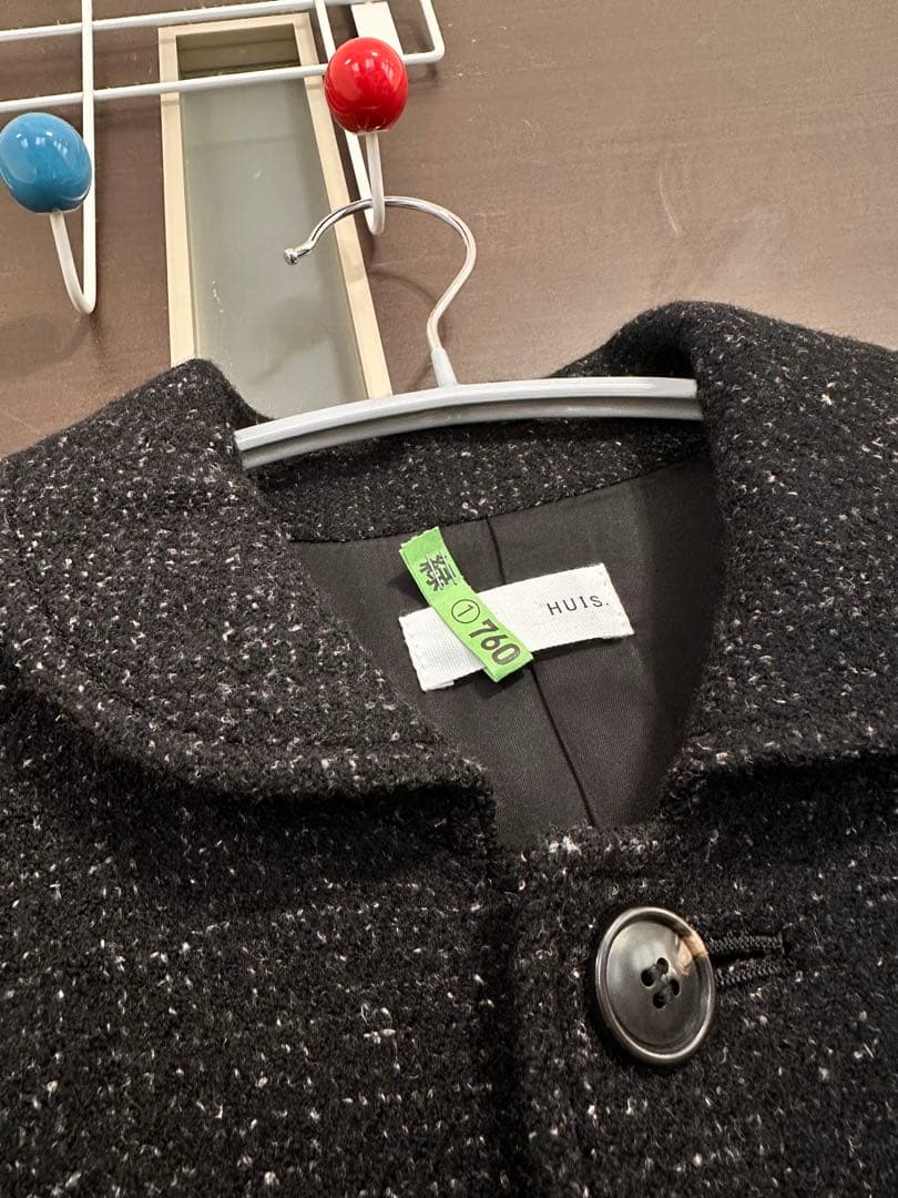 HUIS “HUIS×尾州”縮絨リネンウールミドルコート　遠州織物　huis