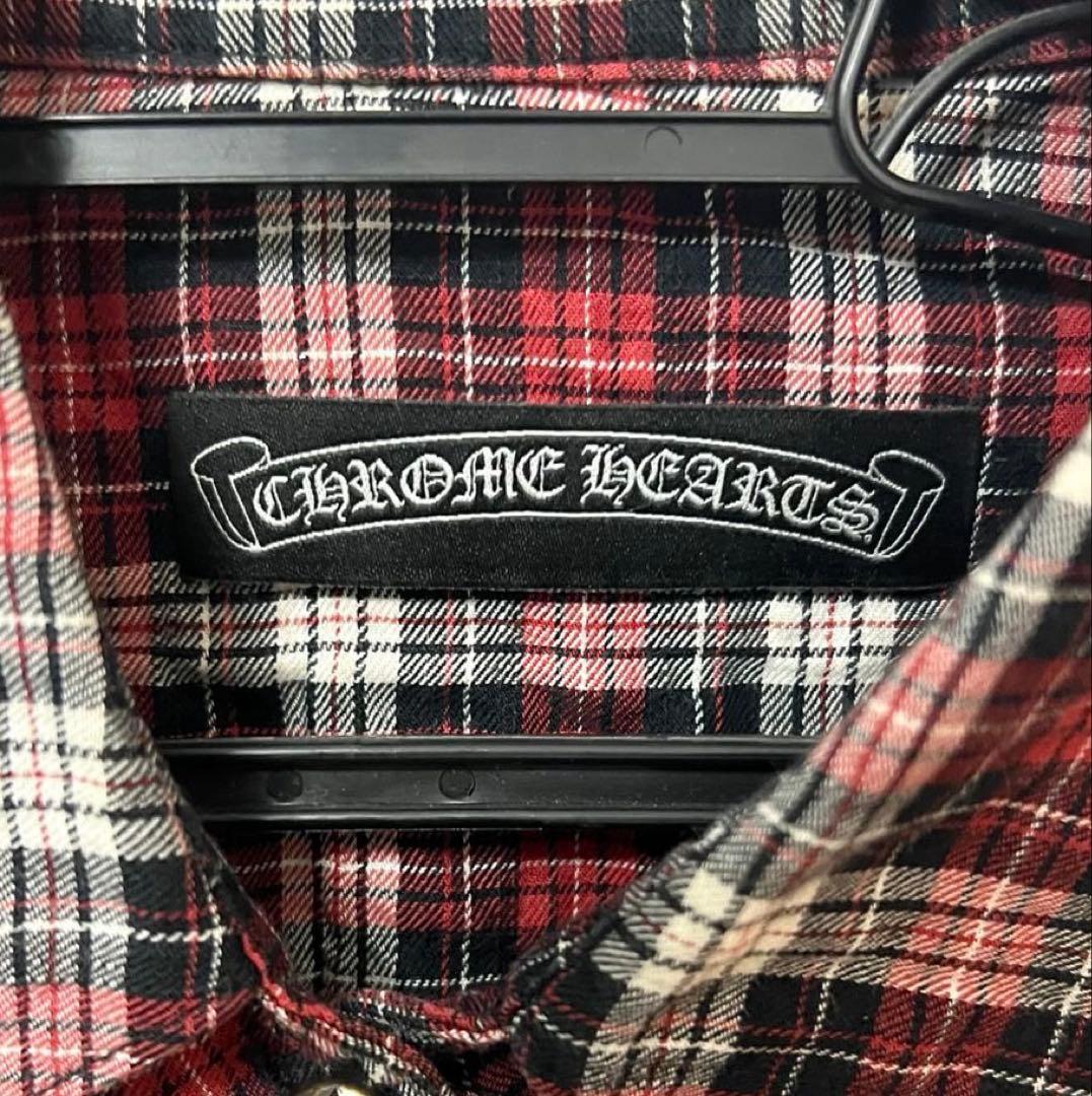 Chrome Hearts クロスパッチ チェック柄シャツ ウエスタン xs
