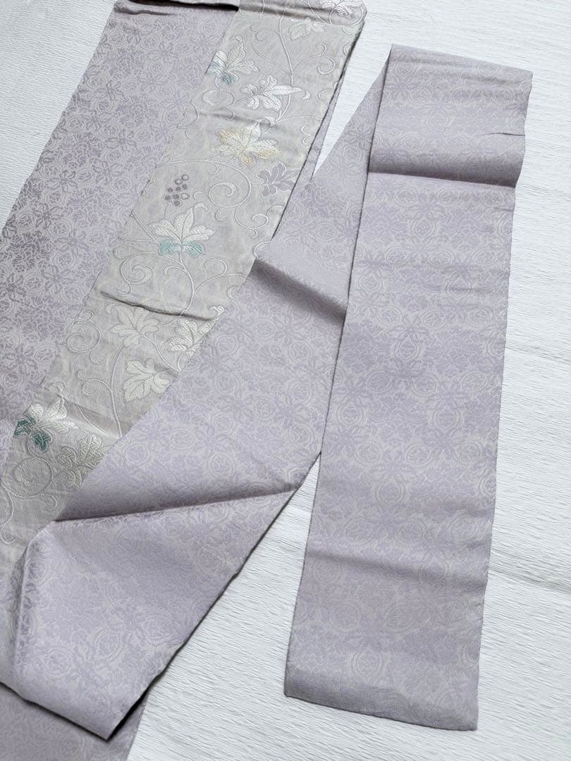 M-50 弥栄織物 葡萄 蔦 名古屋帯 正絹