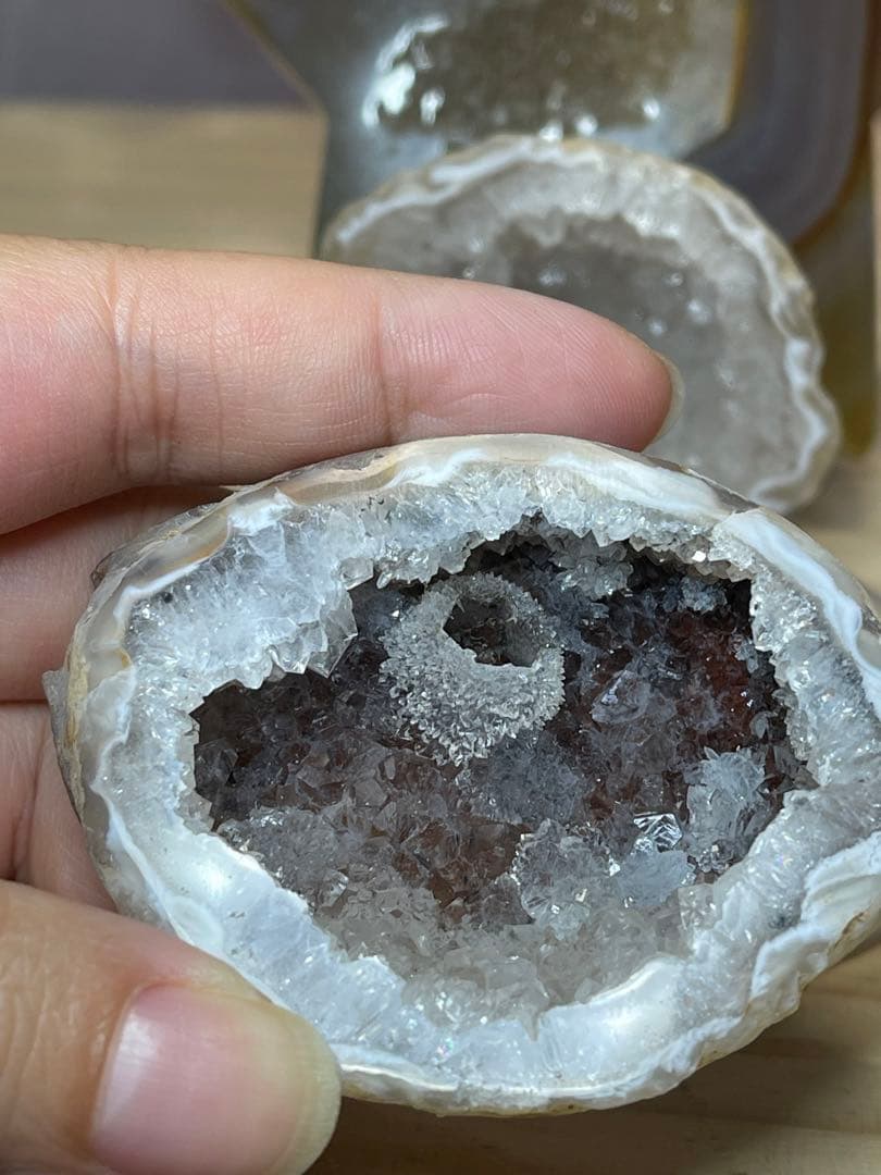 綺麗　天然石　トレジャー瑪瑙　シトリン丸玉　水晶クラスター　3点セット