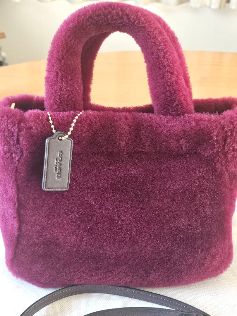 【美品】COACHショルダーバッグモコモコ