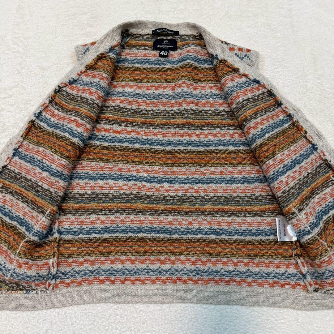 美品 Lサイズ Nigel Cabourn フェアアイル ニットベスト ジレ