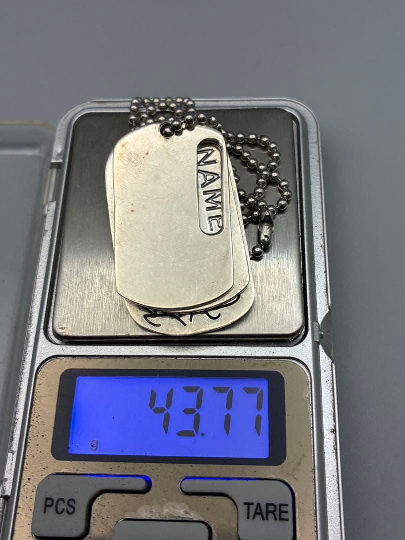 シルバー925 Silver ドッグタグIDプレート　ネックレス