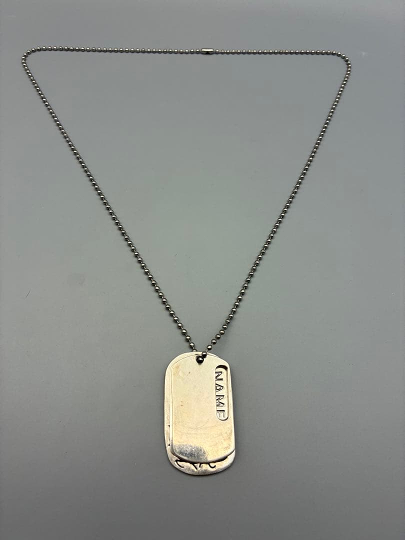 シルバー925 Silver ドッグタグIDプレート　ネックレス