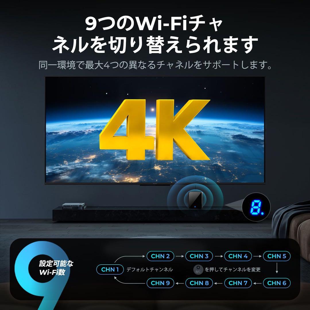ワイヤレスHDMI送信機と受信機、hdmi 無線4K@30Hz