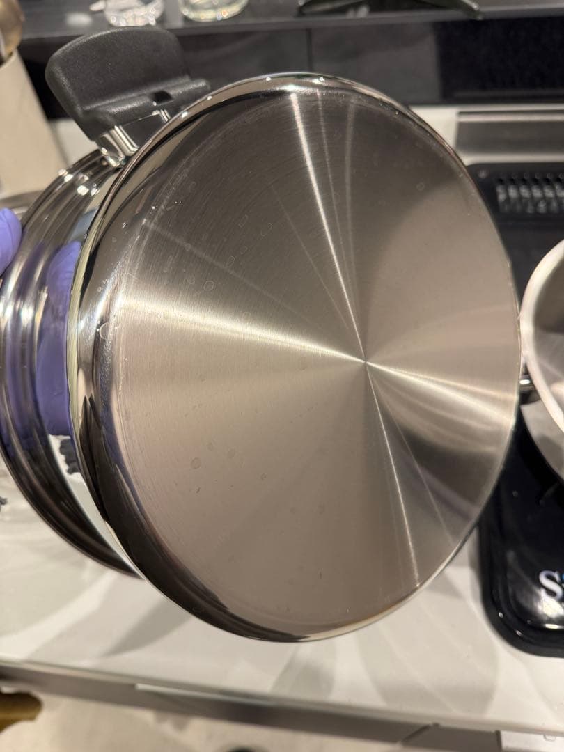 6L鍋！ひと鍋で一度に3種調理！ステンレス 二重鍋 蒸し器付き