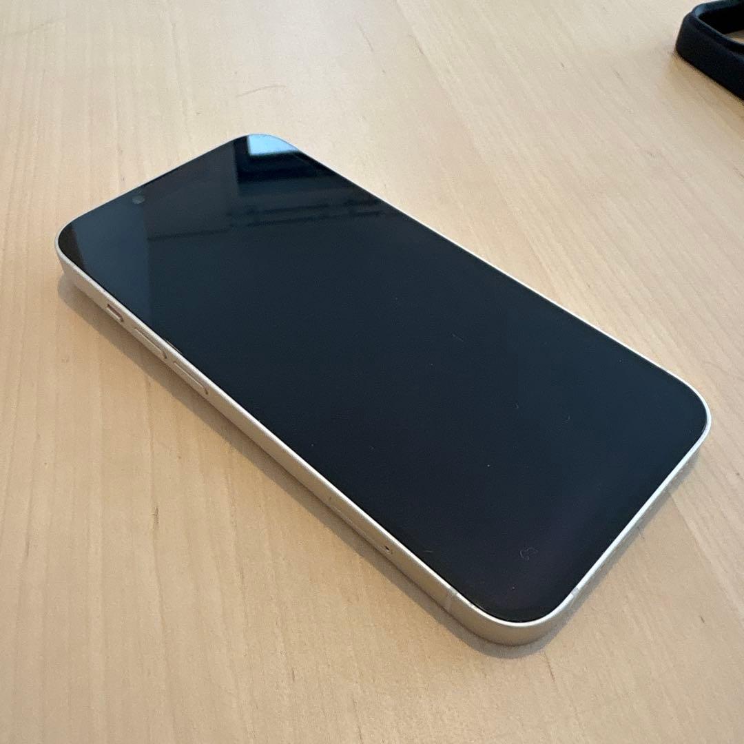 iphone14 128GB スターライト、バッテリー交換済、カバー付き
