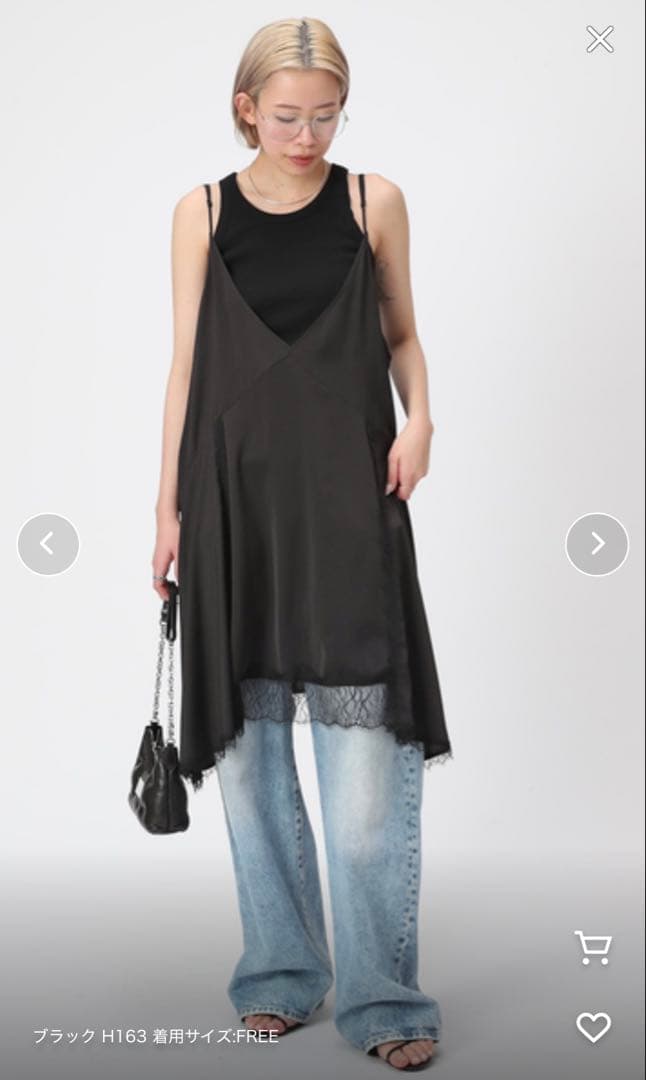 AP STUDIO レースドッキングキャミワンピース