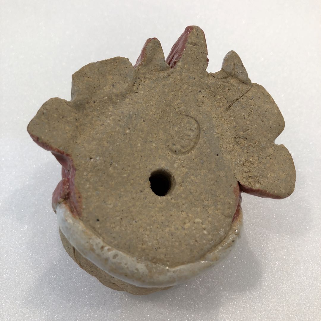 【新品】人気作家 岡村洋子 猫かぶりシリーズ 金魚 赤 置物 焼き物