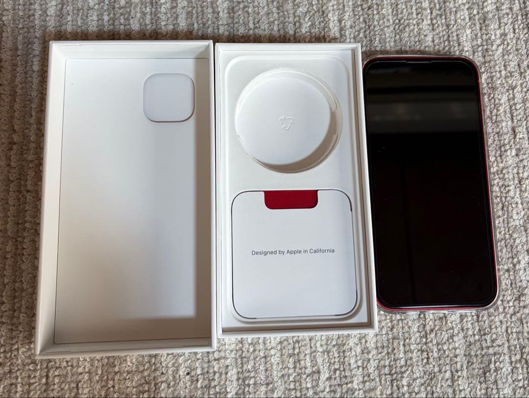 iPhone13 プロダクトレッド 128GB 本体、ケーブル・充電器付き
