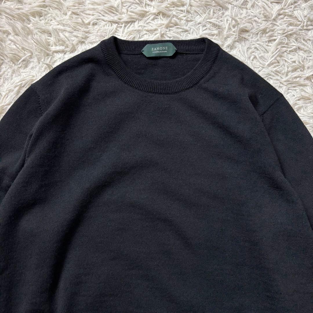 極美品 ZANONE ハイゲージニット ブラック 46