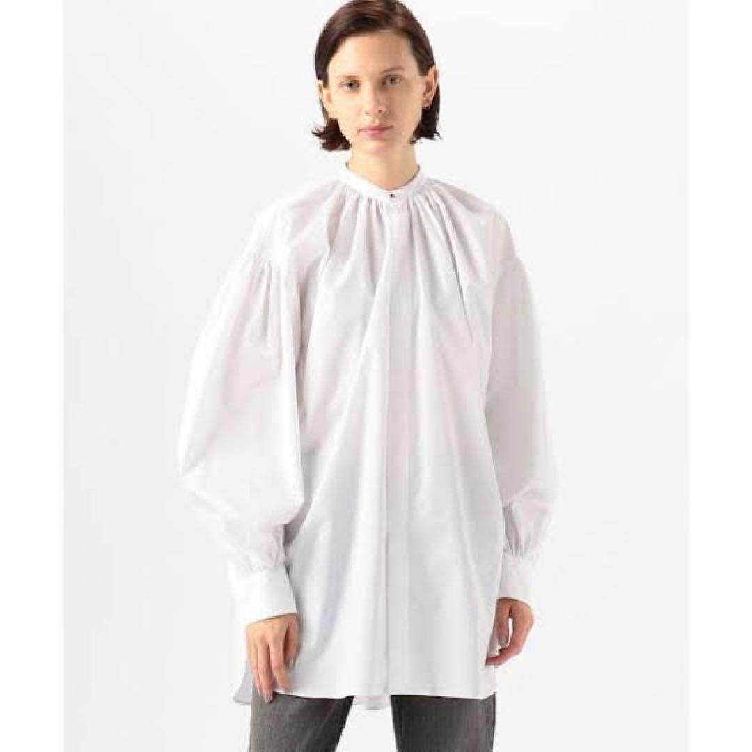 トップス 23ss HYKE T/C GATHERED shirts