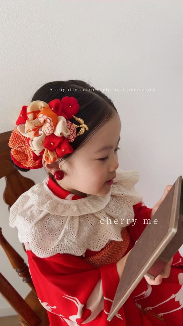 a*m様 七五三　七五三髪飾り　ヘッドドレス　着物髪飾り　リメイク髪飾り　042