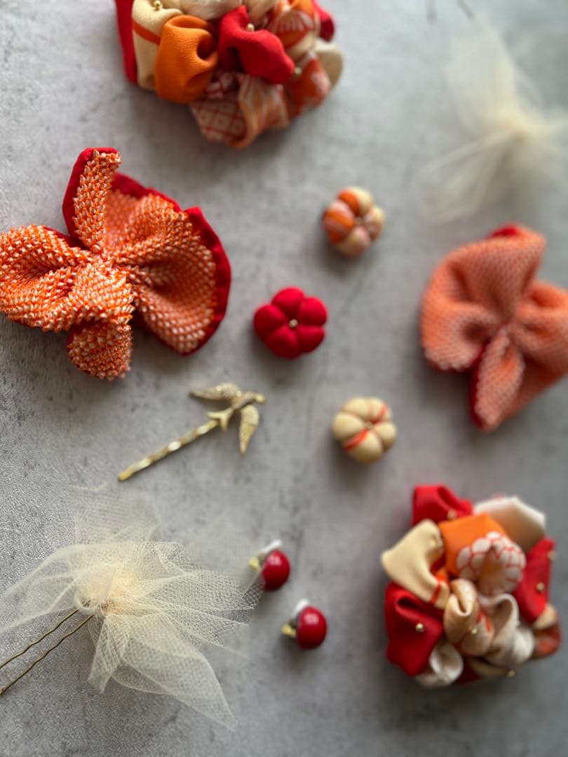 a*m様 七五三　七五三髪飾り　ヘッドドレス　着物髪飾り　リメイク髪飾り　042