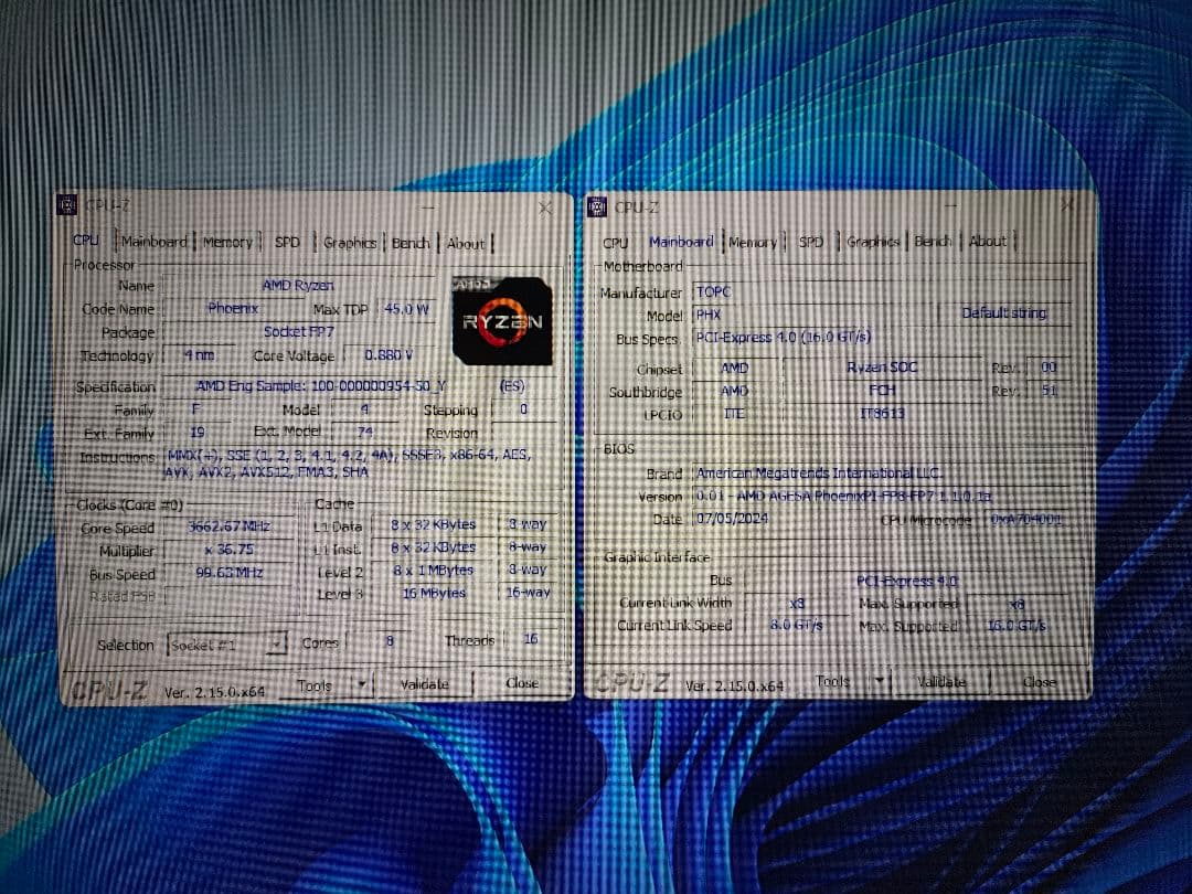 topton n17 ryzen9 7940hs es マザーボード