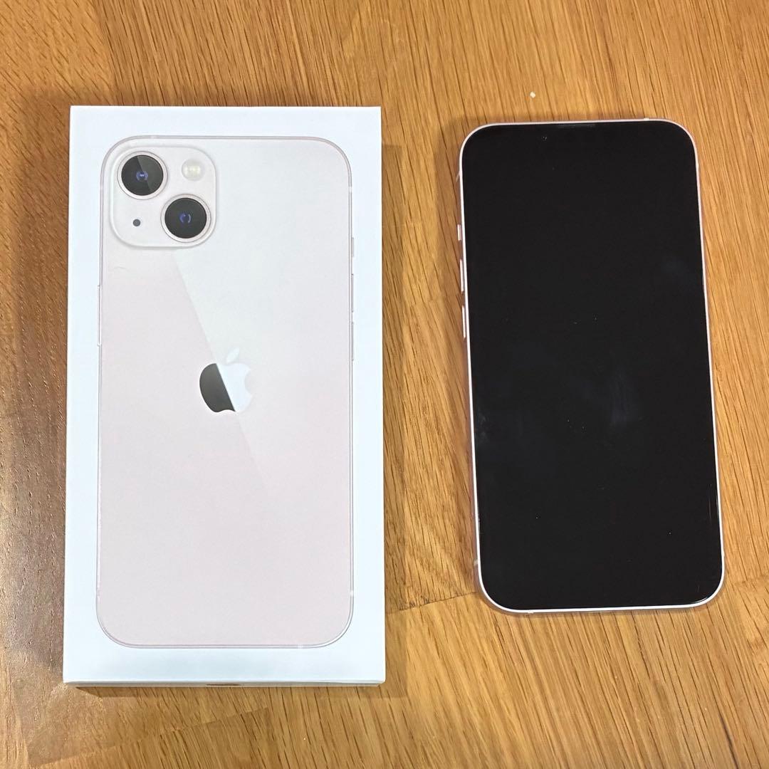 【256GB】iPhone 13 ピンク 箱ケーブル付 ※カメラ周辺のみヒビあり