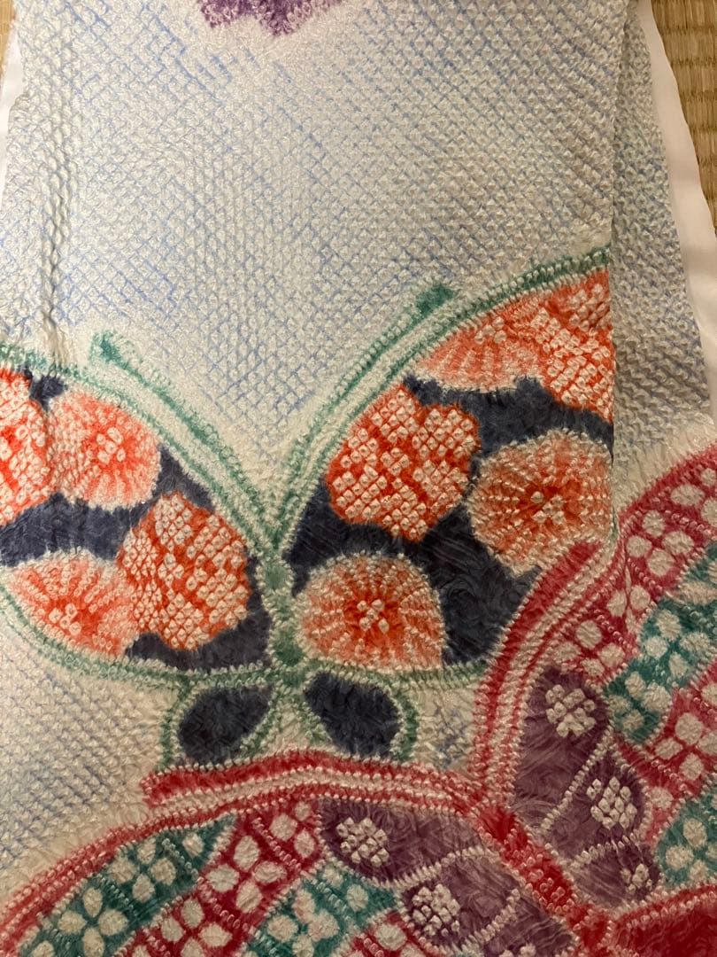 藤娘きぬたや　正絹　総絞り被布 髪飾り　A