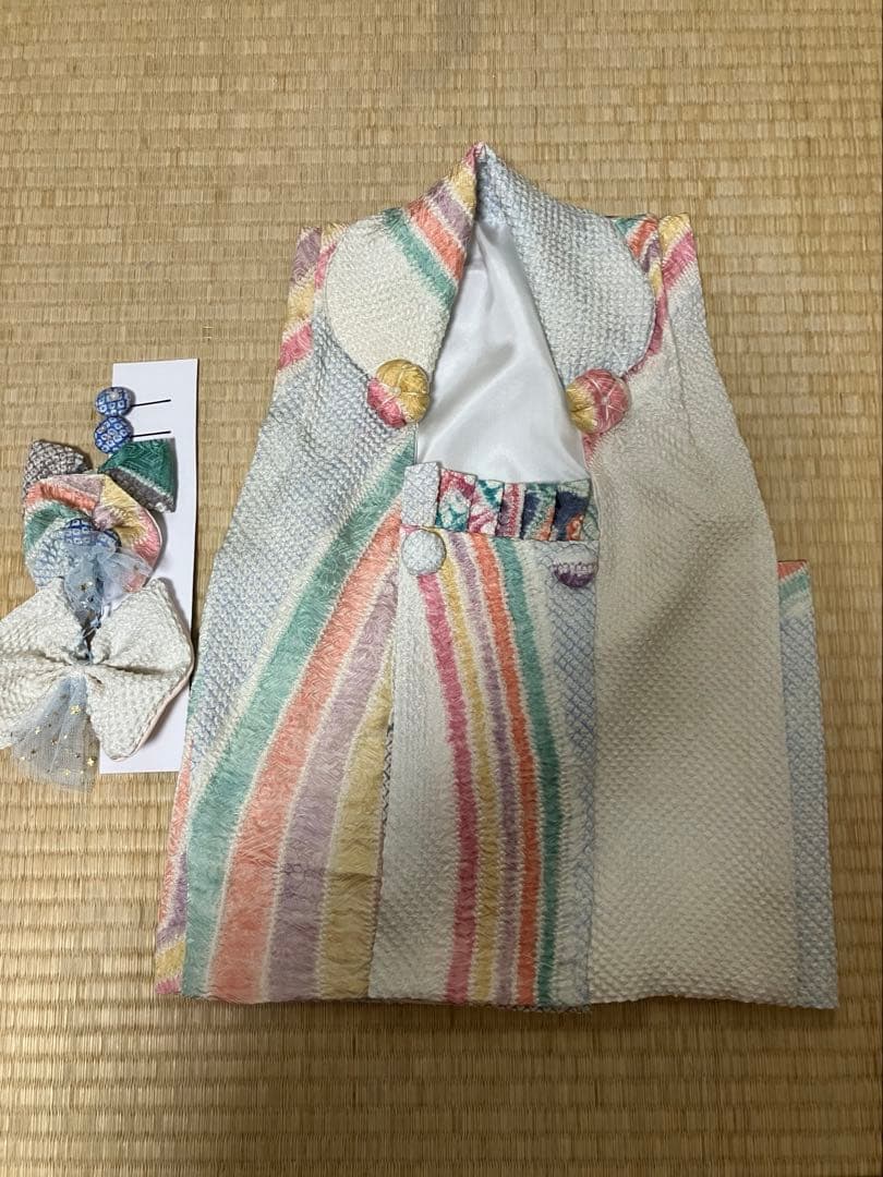 藤娘きぬたや　正絹　総絞り被布 髪飾り　A