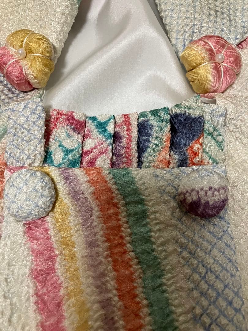 藤娘きぬたや　正絹　総絞り被布 髪飾り　A