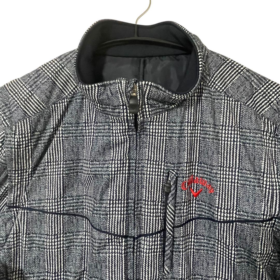 美品 キャロウェイゴルフ 2WAYブルゾン 中綿ベスト 希少3L グレンチェック