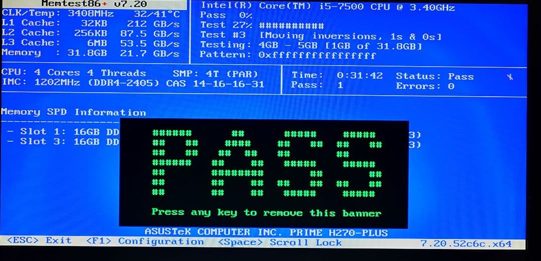 SK Hynix DDR4 2666 16GB×2 計 32GB 【動作確認済】